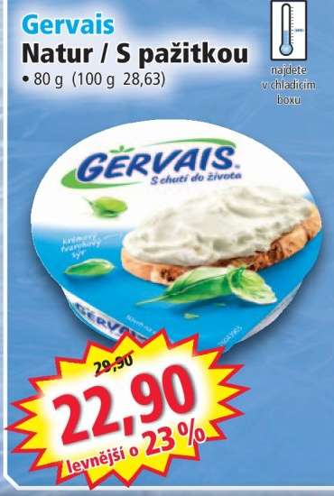 Gervais Natur / S pažitkou