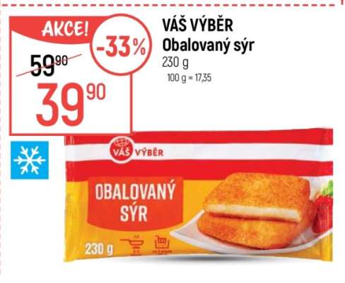 VÁŠ VÝBĚR Obalovaný sýr