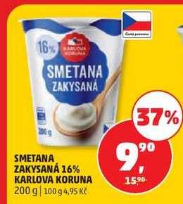 SMETANA ZAKYSANÁ 16% KARLOVA KORUNA