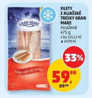 Filety z aljašské tresky Gran Mare