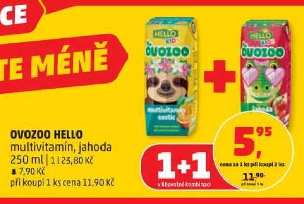 OVOZOO HELLO multivitamín, jahoda