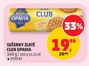 Sušenky Zlaté Club Opavia