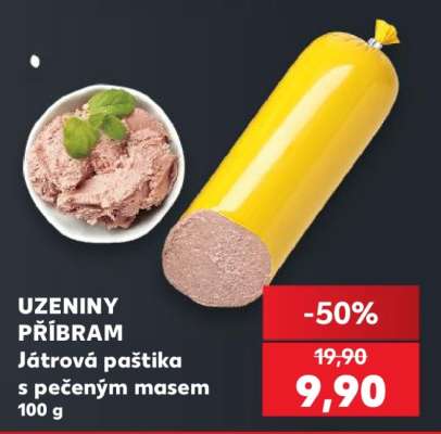 UZENINY PŘÍBRAM Játrová paštika s pečeným masem 100 g