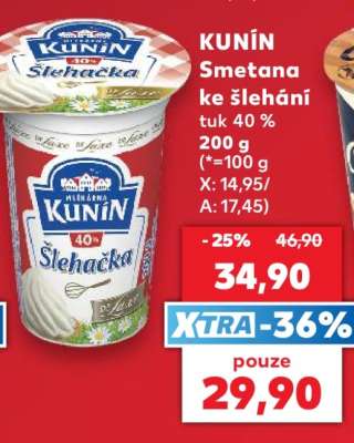 Kunín Smetana ke šlehání