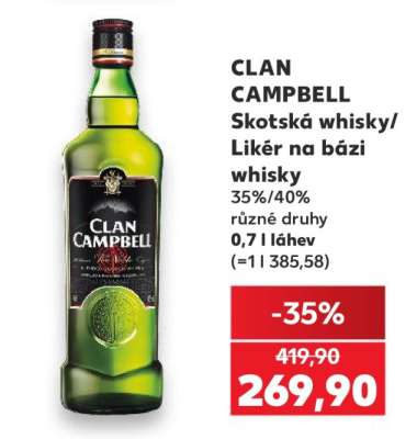 CLAN CAMPBELL Skotská whisky/Likér na bázi whisky