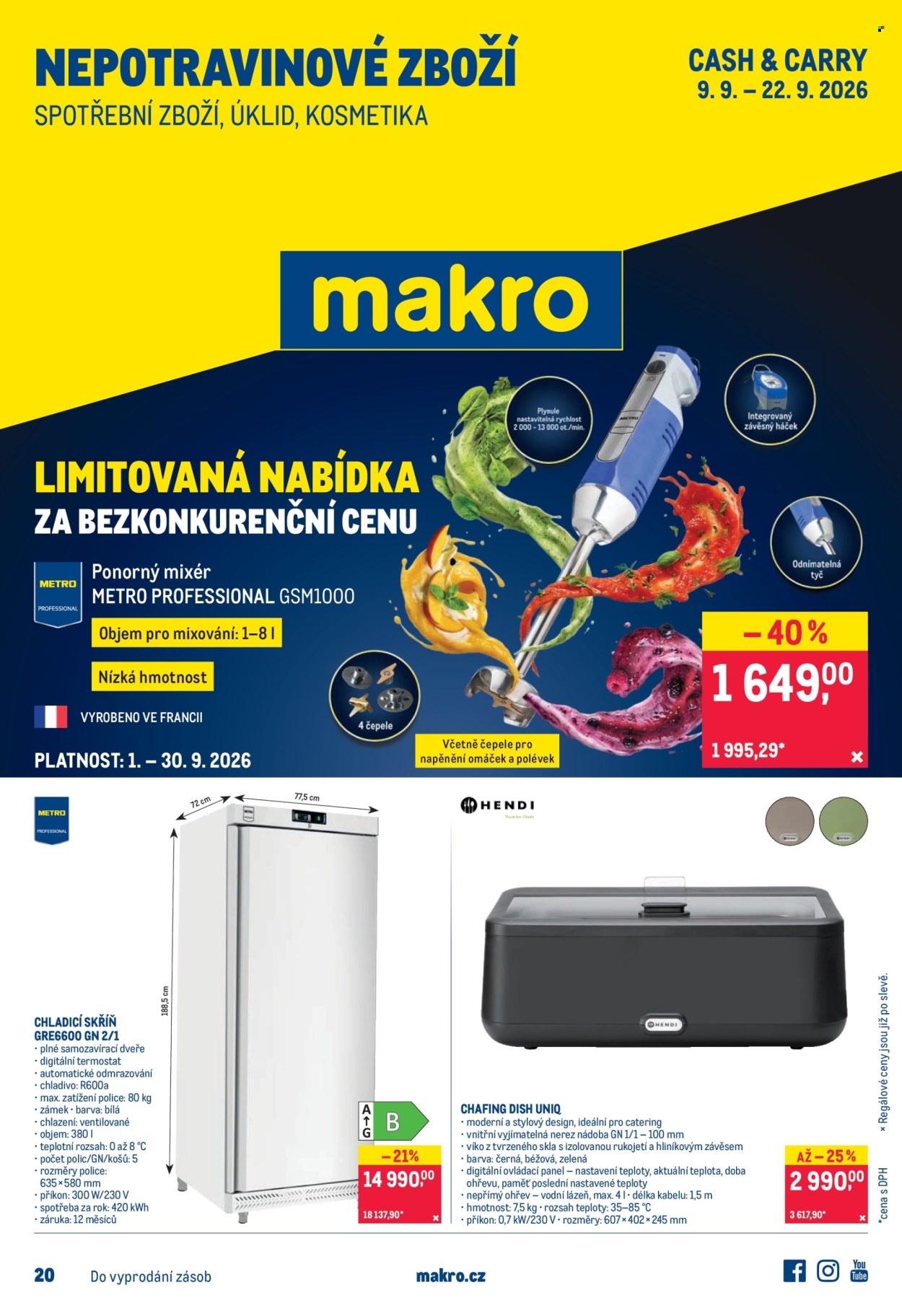 Leták MAKRO - 9.9.2026 - 22.9.2026. Strana 1
