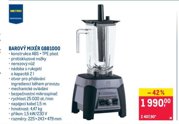 BAROVÝ MIXÉR GBB1000