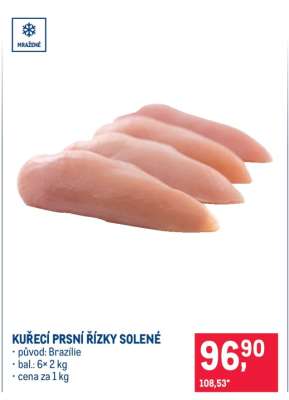 Kuřecí prsní řízky solené
