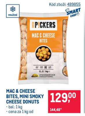 MAC & CHEESE BITES, MINI SMOKY CHEESE DONUTS