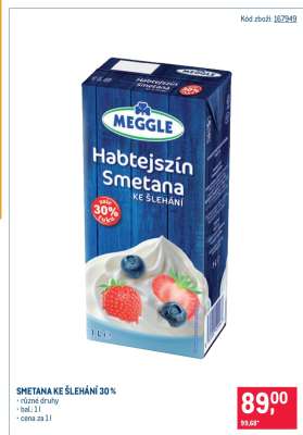 Smetana ke šlehání 30 %