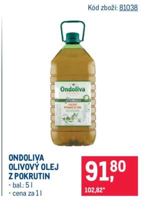 Ondoliva olivový olej z pokrutin