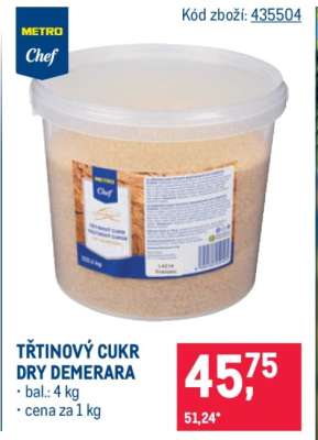Třtinový cukr Dry demerara