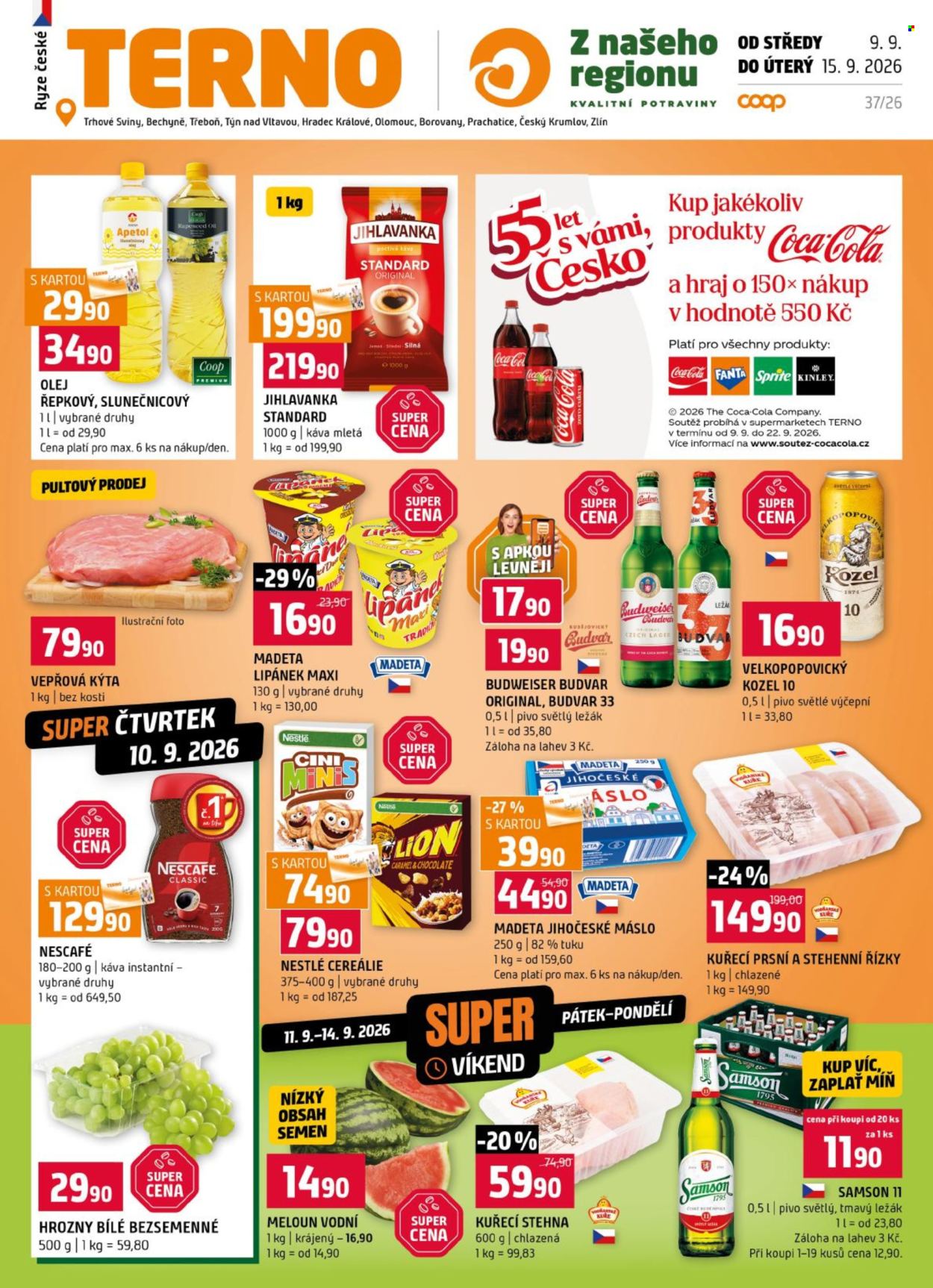 Leták coop TERNO - 9.9.2026 - 15.9.2026. Strana 1