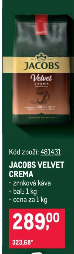 JACOBS VELVET CREMA