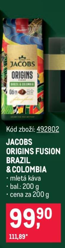 JACOBS ORIGINS FUSION BRAZIL & COLOMBIA