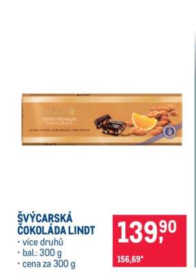 Švýcarská čokoláda Lindt