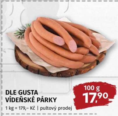 DLE GUSTA Vídeňské párky