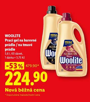 WOOLITE Prací gel na barevné prádlo / na tmavé prádlo