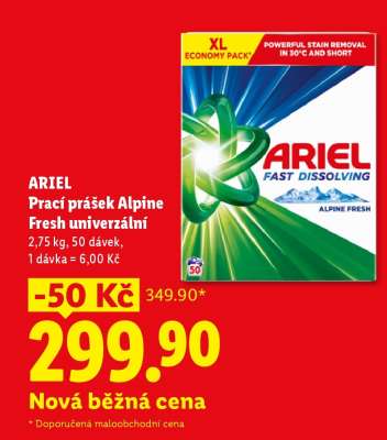 ARIEL Prací prášek Alpine Fresh univerzální