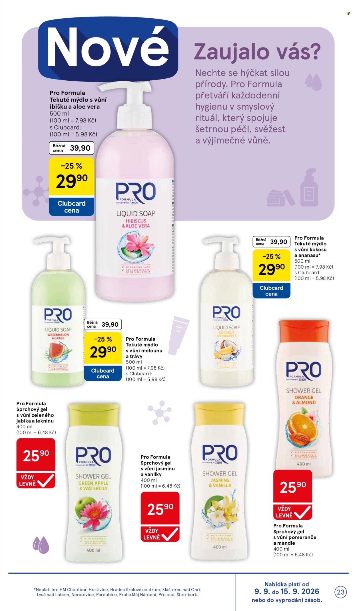 Leták TESCO - 9.9.2026 - 15.9.2026. Strana 23