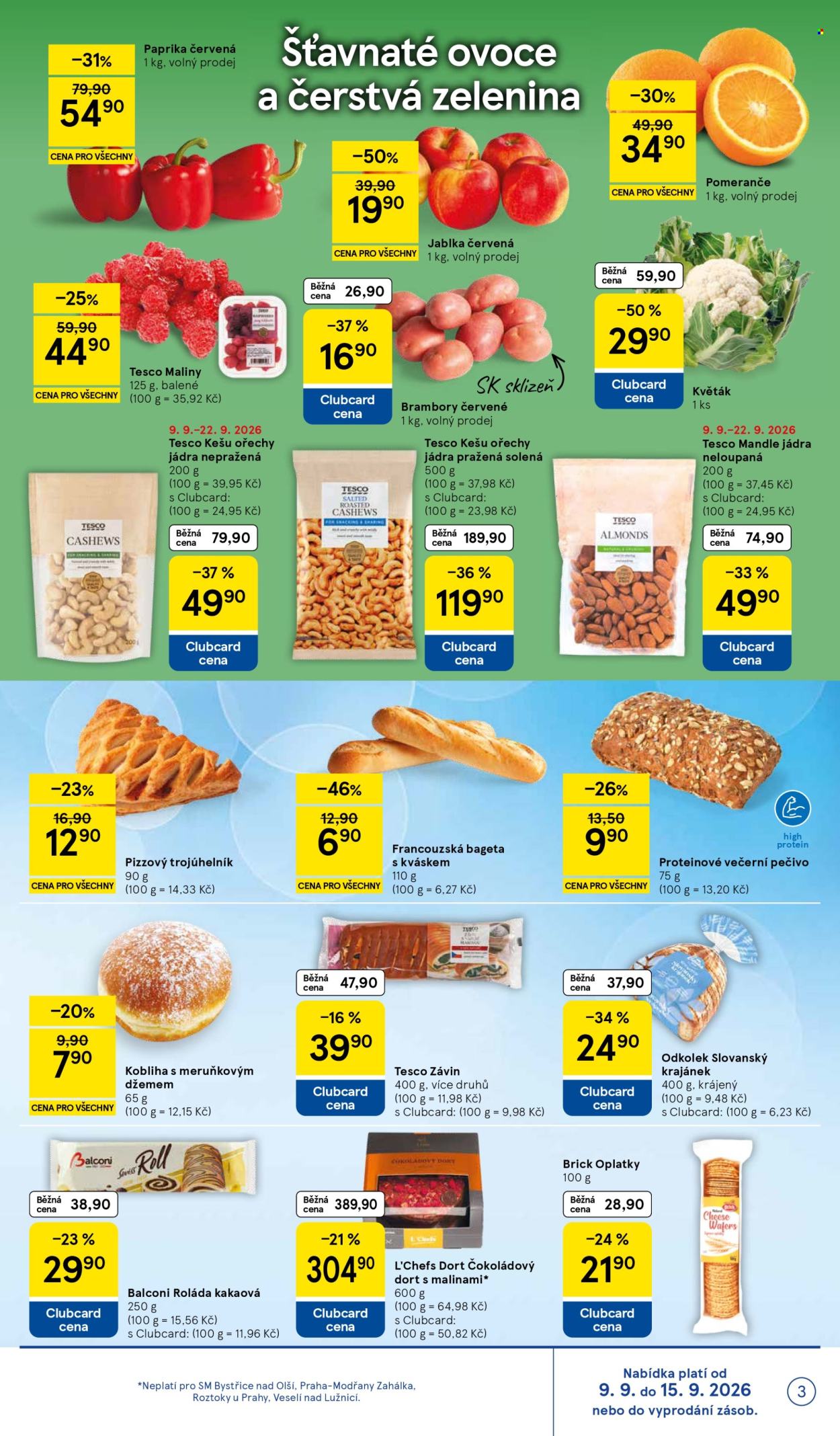Leták TESCO supermarket - 9.9.2026 - 15.9.2026. Strana 3