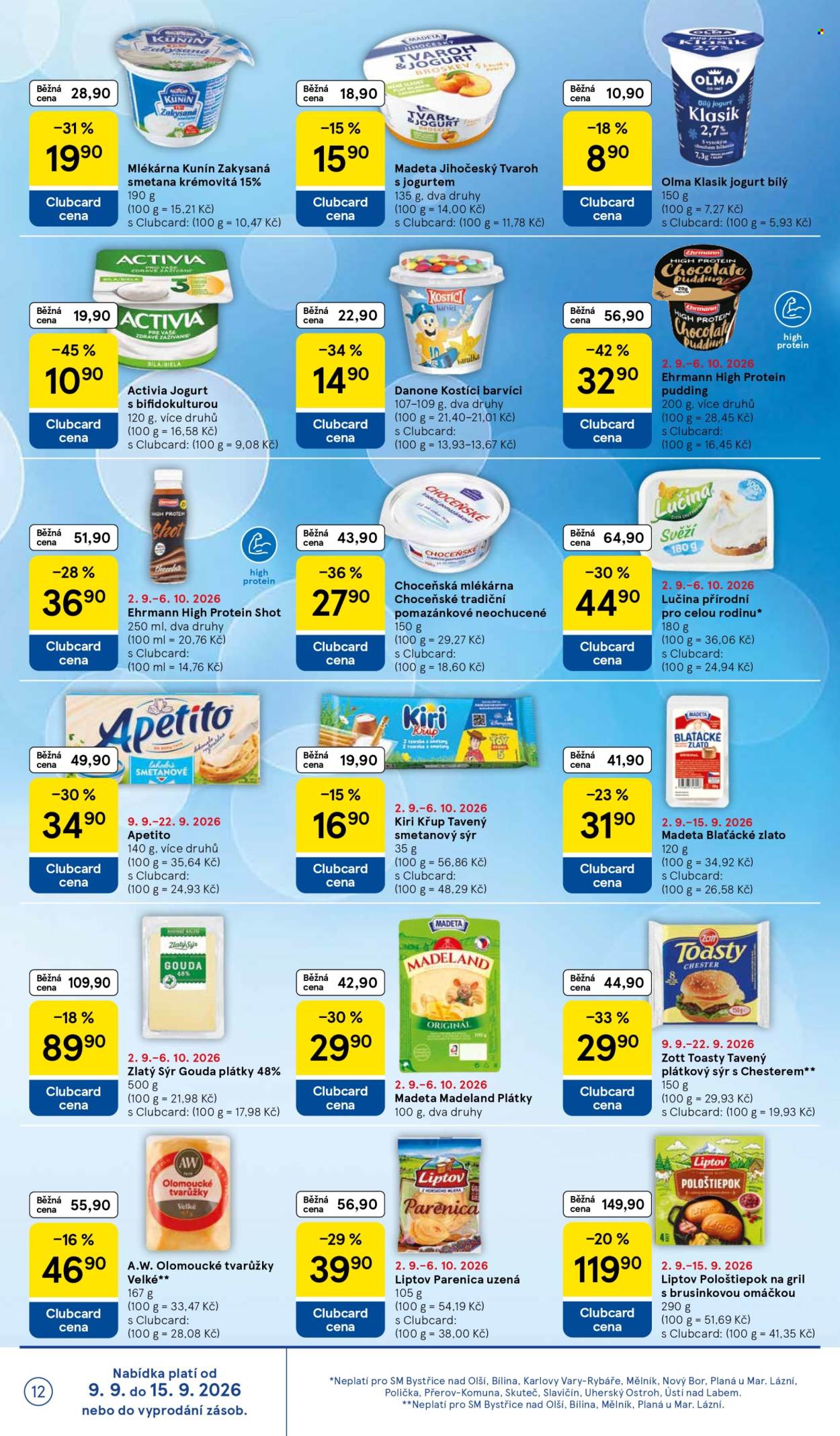 Leták TESCO supermarket - 9.9.2026 - 15.9.2026. Strana 12