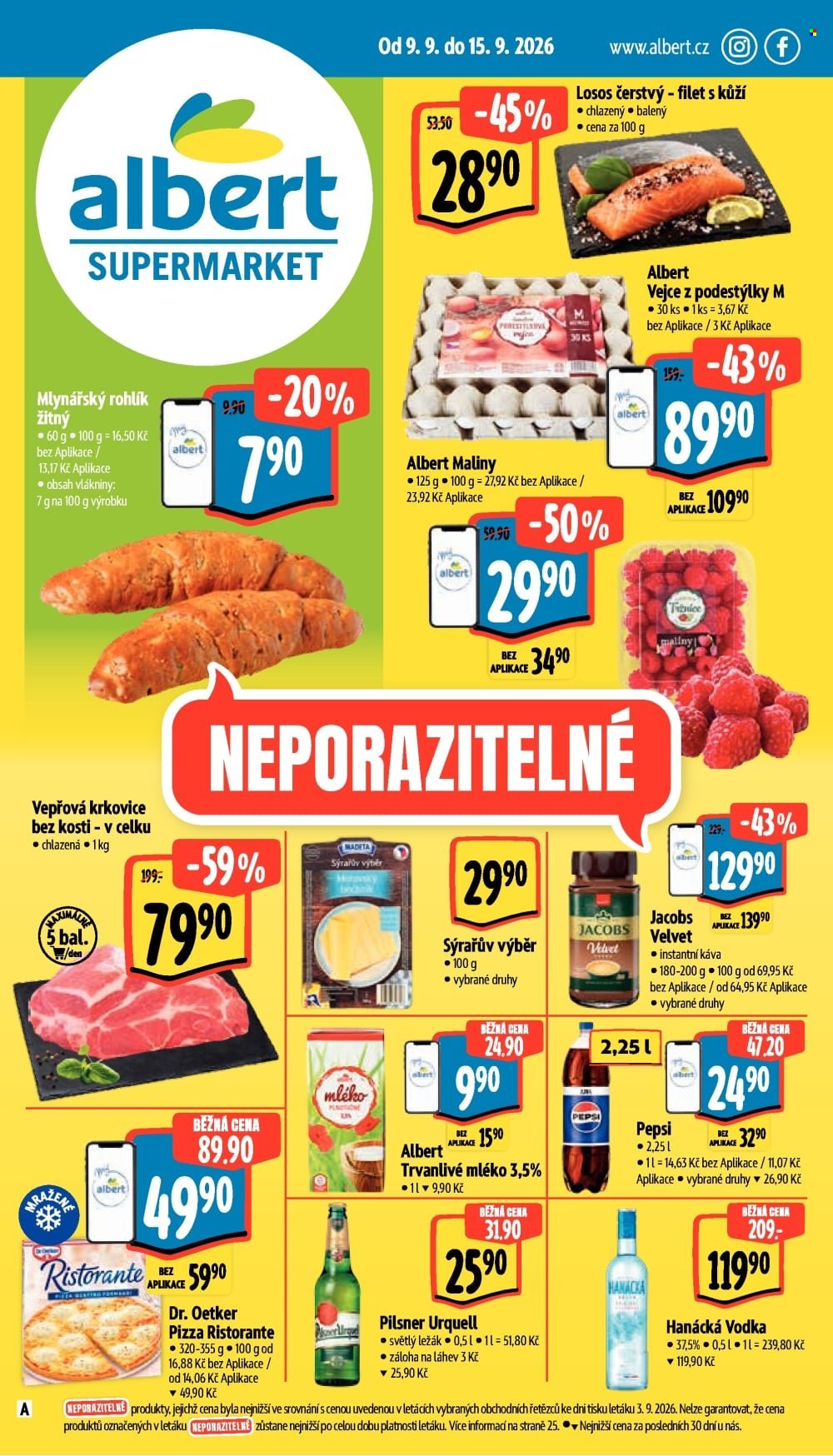 Leták Albert Supermarket - 9.9.2026 - 15.9.2026. Strana 1