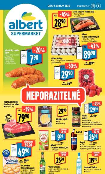 Leták Albert Supermarket - 9.9.2026 - 15.9.2026.