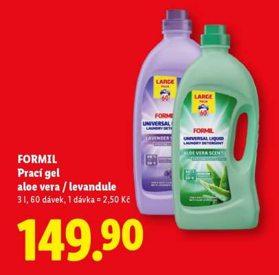 FORMIL Prací gel aloe vera / levandule