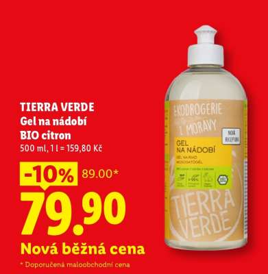 TIERRA VERDE Gel na nádobí BIO citron
