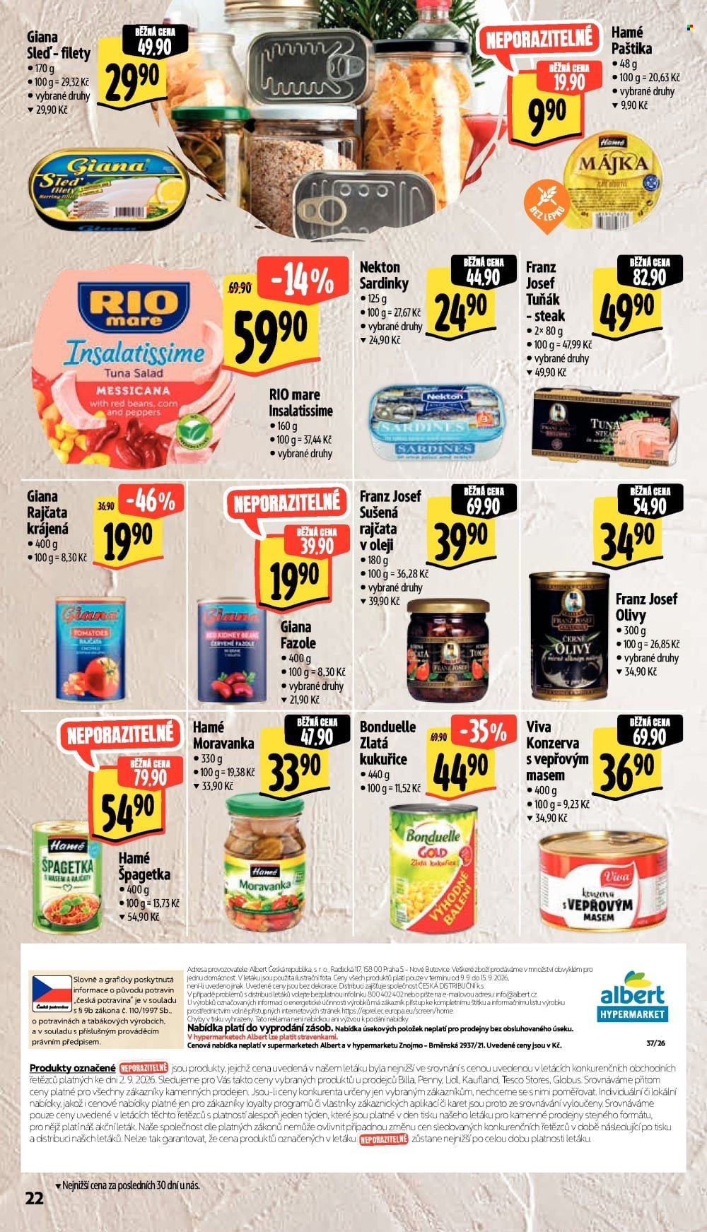 Leták Albert Hypermarket - 9.9.2026 - 15.9.2026. Strana 30
