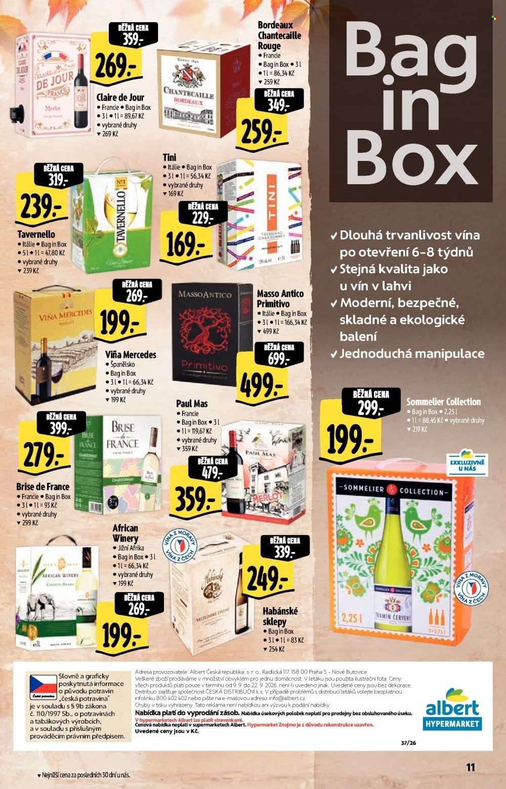 Leták Albert Hypermarket - 9.9.2026 - 22.9.2026. Strana 11