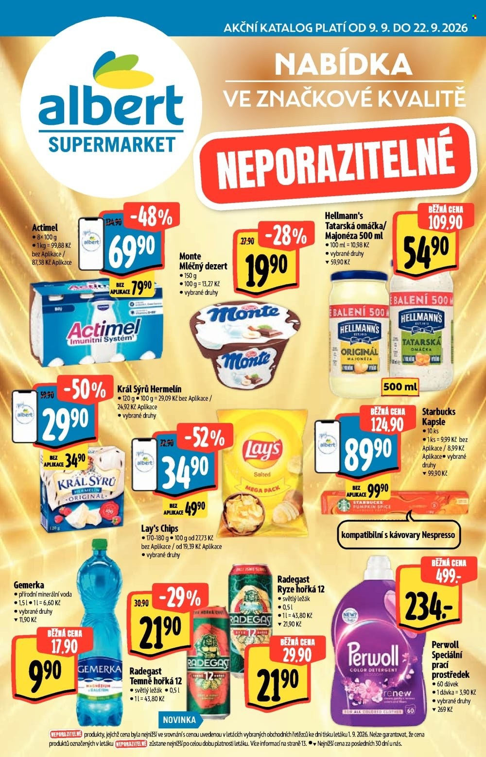 Leták Albert Supermarket - 9.9.2026 - 22.9.2026. Strana 1