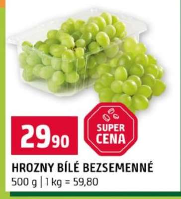 Hrozny bílé bezsemenné
