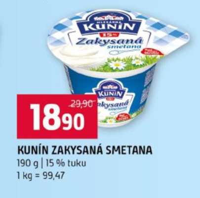 Kunín Zakysaná smetana