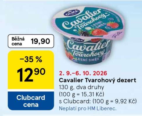 Cavalier tvarohový dezert