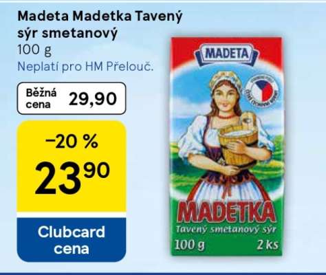 Madeta Madetka Tavený sýr smetanový