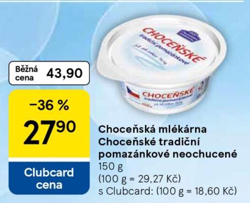 Choceňská Mlékárna Choceňské Tradiční pomazánkové neochucené
