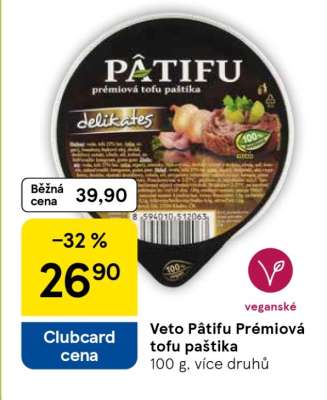 Veto Pátifu Prémiová tofu paštika