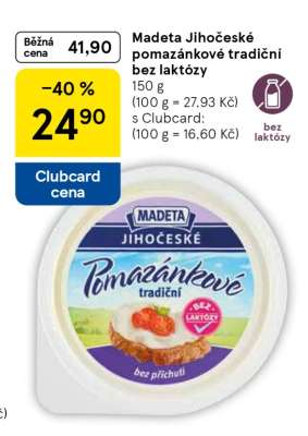 Madeta Jihočeské Pomazánkové tradiční bez laktózy
