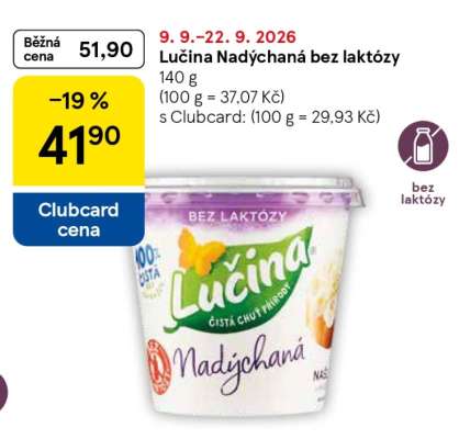 Lučina nadýchaná bez laktózy