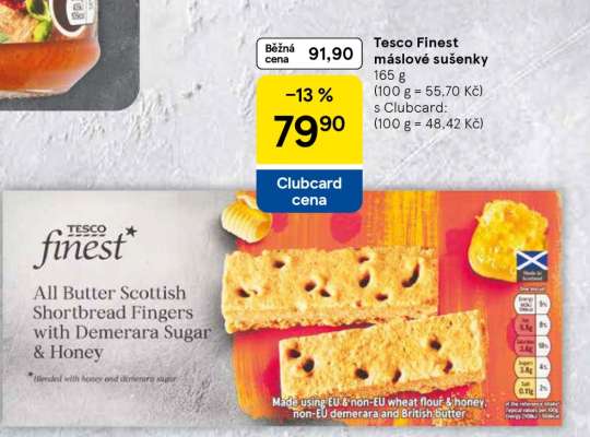 Tesco Finest Máslové sušenky
