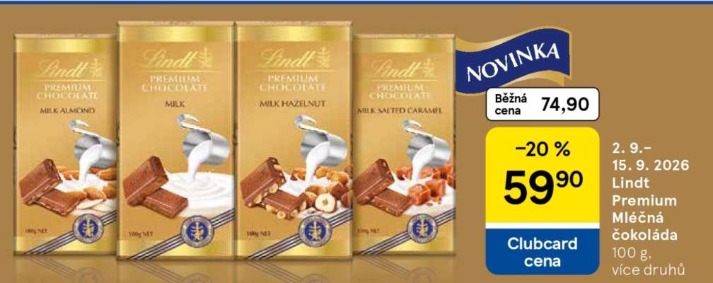 Lindt Premium Mléčná čokoláda