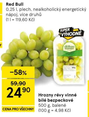 Hrozny révy vinné bílé bezpeckové
