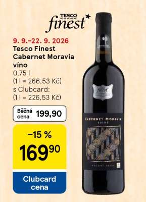 Tesco Finest Cabernet Moravia víno