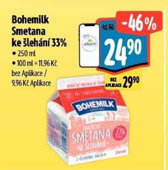 Bohemilk Smetana ke šlehání 33%