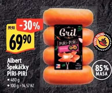 Albert špekáčky PIRI PIRI