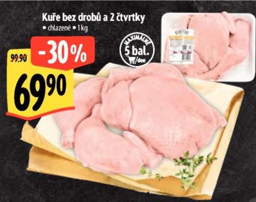 Kuře bez drobů a 2 čtvrtky