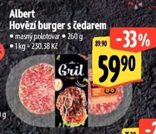 Albert Hovězí burger s čedarem