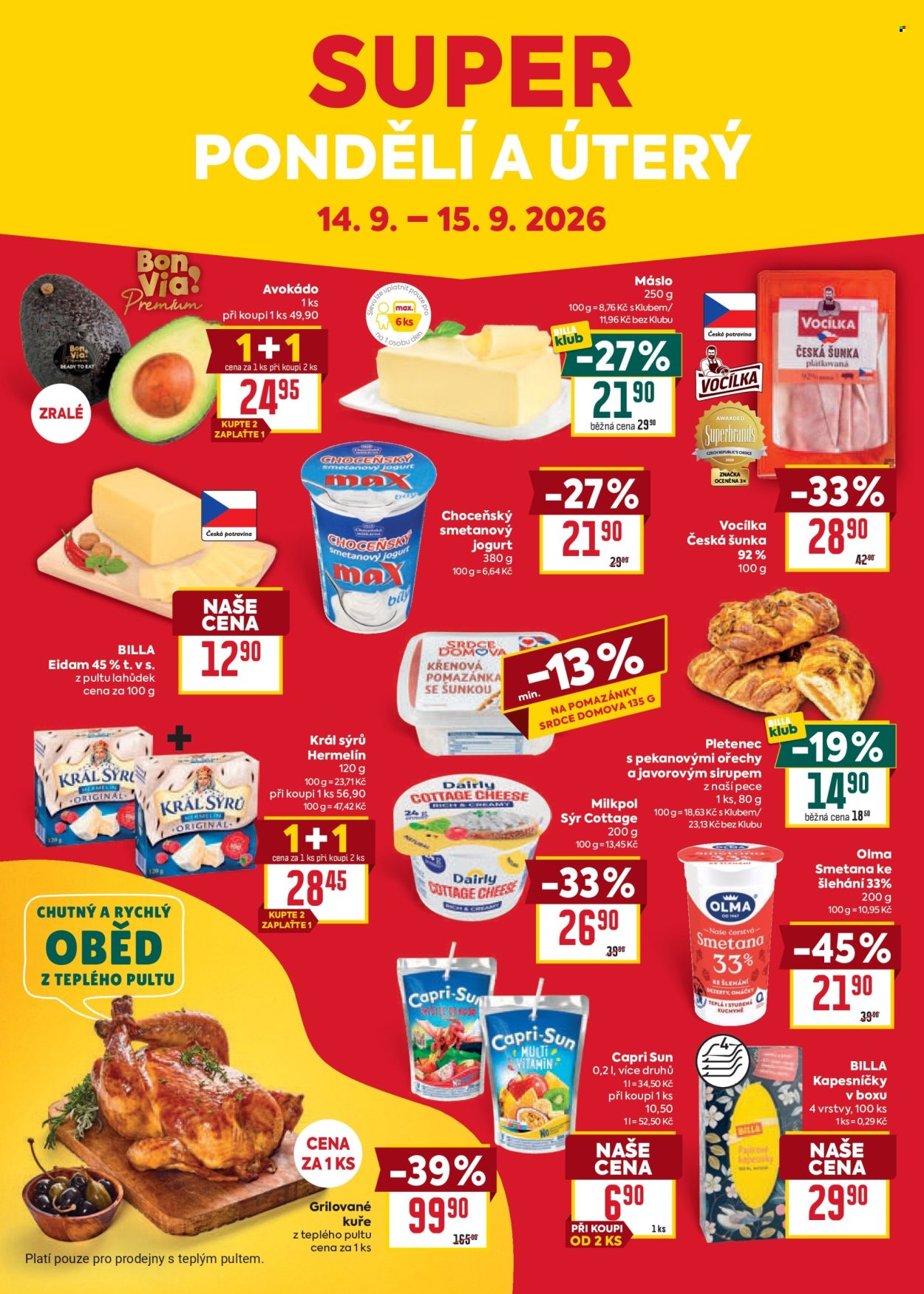 Leták BILLA - 9.9.2026 - 15.9.2026. Strana 8